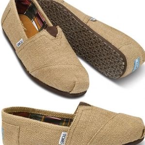 Tom's mens burlap shoes 10.5
